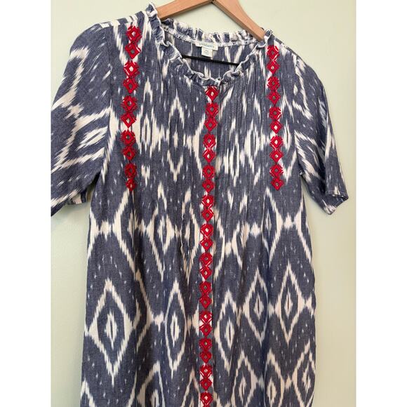 Sundance Isabel Ikat Button Front Shirt Dress Small Petite - Picture 5 of 11
